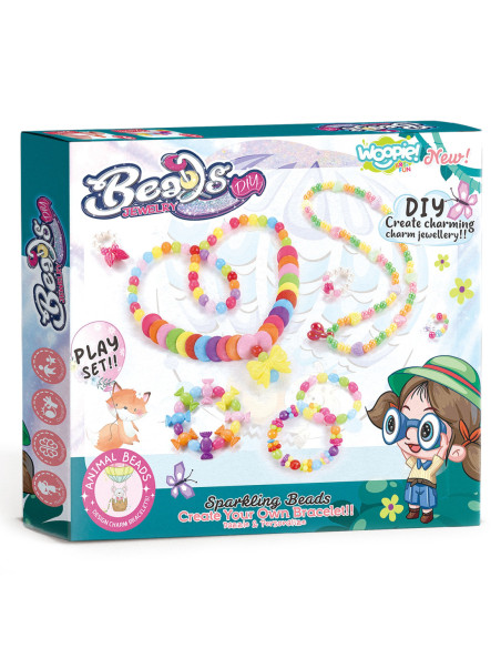 WOOPIE Zestaw do Robienia Biżuterii Bransoletek Wisiorków Pierścionków Nawlekanka