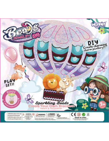 WOOPIE Zestaw do Robienia Biżuterii Bransoletek Wisiorków Pierścionków Nawlekanka