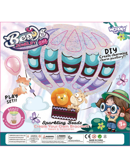 WOOPIE Zestaw do Robienia Biżuterii Bransoletek Wisiorków Pierścionków Nawlekanka