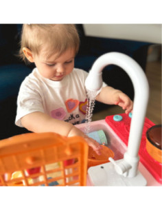 WOOPIE Zlewozmywak 2w1 Kuchnia dla Dzieci Różowa 2