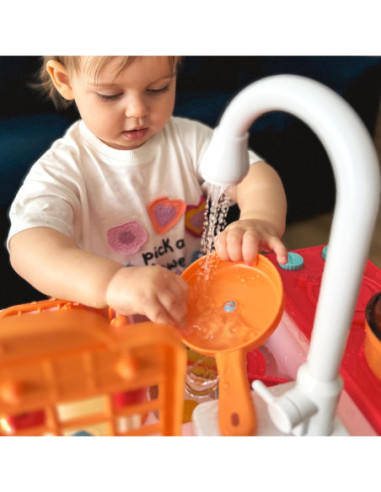 WOOPIE Zlewozmywak 2w1 Kuchnia dla Dzieci Różowa