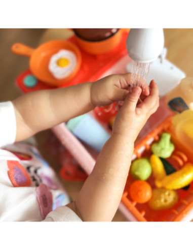 WOOPIE Zlewozmywak 2w1 Kuchnia dla Dzieci Różowa