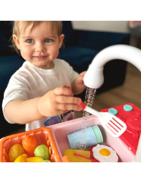 WOOPIE Zlewozmywak 2w1 Kuchnia dla Dzieci Różowa