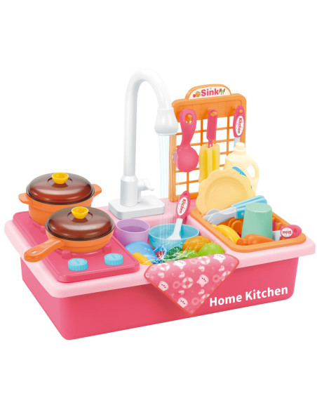 WOOPIE Zlewozmywak 2w1 Kuchnia dla Dzieci Różowa