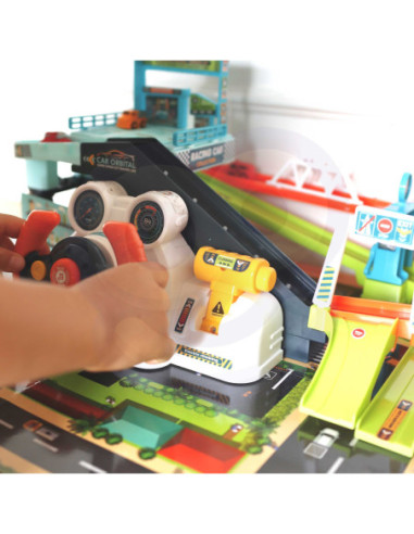 WOOPIE Parking Garaż z Kierownicą + 4 Auta