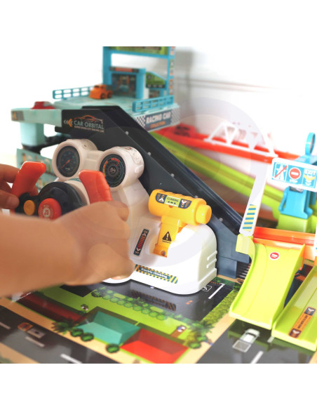 WOOPIE Parking Garaż z Kierownicą + 4 Auta