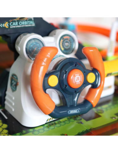 WOOPIE Parking Garaż z Kierownicą + 4 Auta