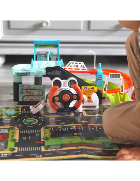 WOOPIE Parking Garaż z Kierownicą + 4 Auta