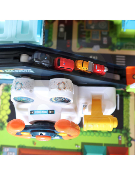 WOOPIE Parking Garaż z Kierownicą + 4 Auta