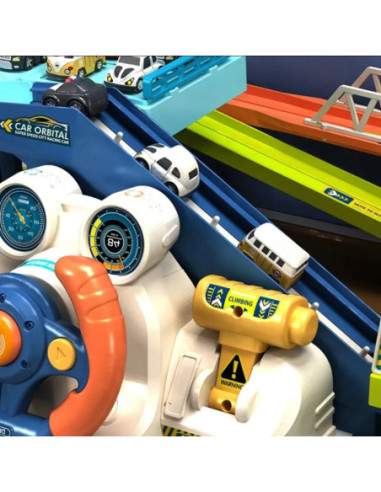 WOOPIE Parking Garaż z Kierownicą + 4 Auta