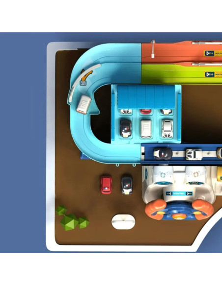 WOOPIE Parking Garaż z Kierownicą + 4 Auta