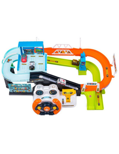 WOOPIE Parking Garaż z Kierownicą + 4 Auta