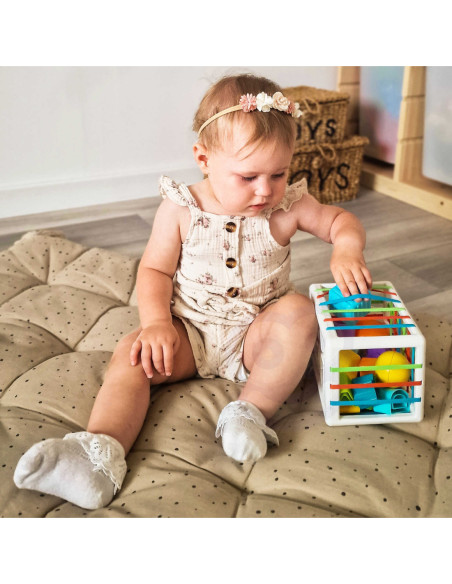 WOOPIE Elastyczna Kostka Sensoryczna Sorter dla Dzieci Kolorowe Kształty Alfabet 15 el.