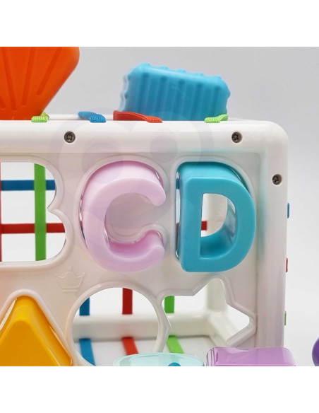 WOOPIE Elastyczna Kostka Sensoryczna Sorter dla Dzieci Kolorowe Kształty Alfabet 15 el.