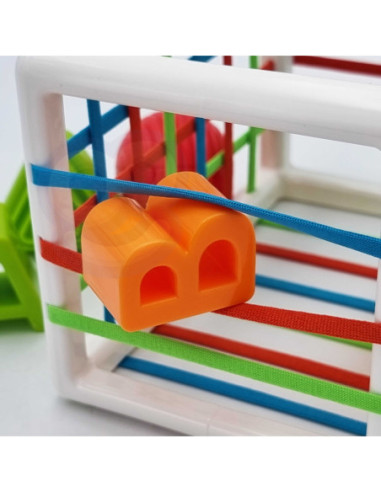 WOOPIE Elastyczna Kostka Sensoryczna Sorter dla Dzieci Kolorowe Kształty Alfabet 15 el.