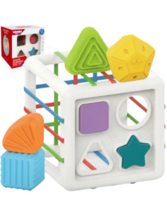 WOOPIE Elastyczna Kostka Sensoryczna Sorter dla Dzieci Kolorowe Kształty 11 el.