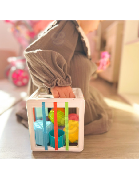 WOOPIE Elastyczna Kostka Sensoryczna Sorter dla Dzieci Kolorowe Kształty 11 el.