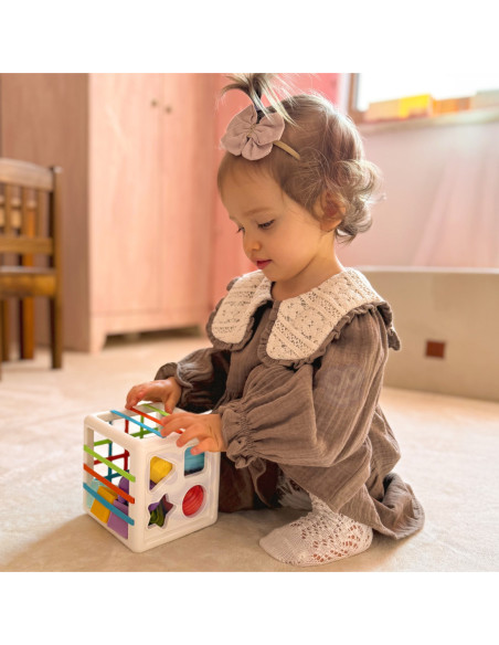 WOOPIE Elastyczna Kostka Sensoryczna Sorter dla Dzieci Kolorowe Kształty 11 el.