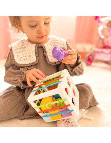 WOOPIE Elastyczna Kostka Sensoryczna Sorter dla Dzieci Kolorowe Kształty 11 el.