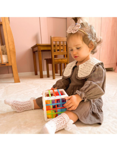 WOOPIE Elastyczna Kostka Sensoryczna Sorter dla Dzieci Kolorowe Kształty 11 el.