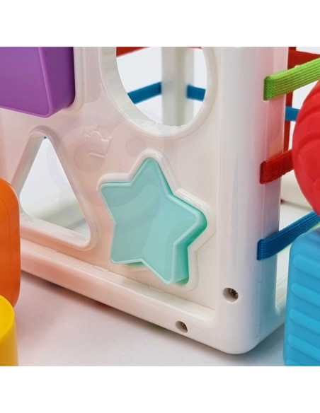 WOOPIE Elastyczna Kostka Sensoryczna Sorter dla Dzieci Kolorowe Kształty 11 el.