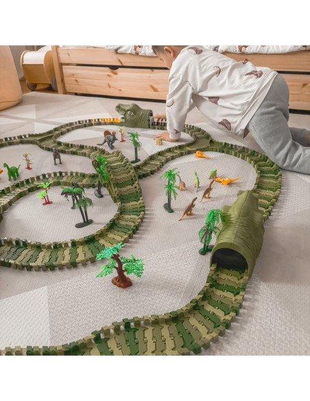 WOOPIE Tor Samochodowy XXL Dinozaury 240 el.