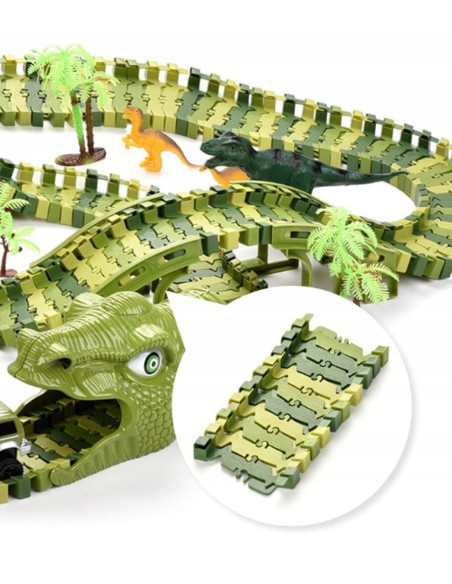 WOOPIE Tor Samochodowy XXL Dinozaury 240 el.