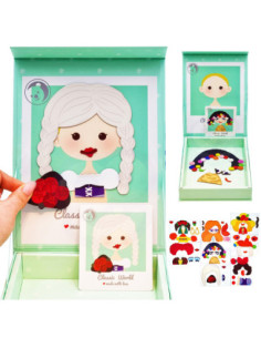 CLASSIC WORLD Układanka Magnetyczna Moda Zdjęcia Dziewczynki 44 el.