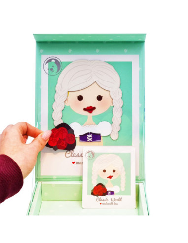 CLASSIC WORLD Układanka Magnetyczna Moda Zdjęcia Dziewczynki 44 el.