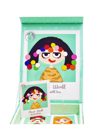 CLASSIC WORLD Układanka Magnetyczna Moda Zdjęcia Dziewczynki 44 el.
