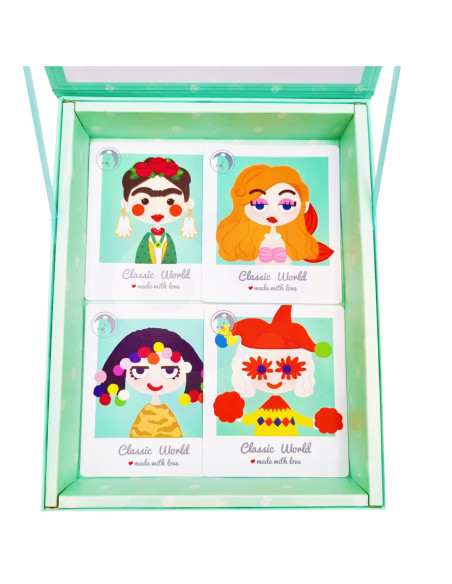 CLASSIC WORLD Układanka Magnetyczna Moda Zdjęcia Dziewczynki 44 el.