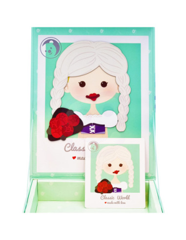 CLASSIC WORLD Układanka Magnetyczna Moda Zdjęcia Dziewczynki 44 el.