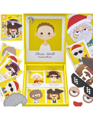 CLASSIC WORLD Układanka Magnetyczna Moda Zdjęcia Chłopcy 32 el.