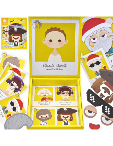 CLASSIC WORLD Układanka Magnetyczna Moda Zdjęcia Chłopcy 32 el.