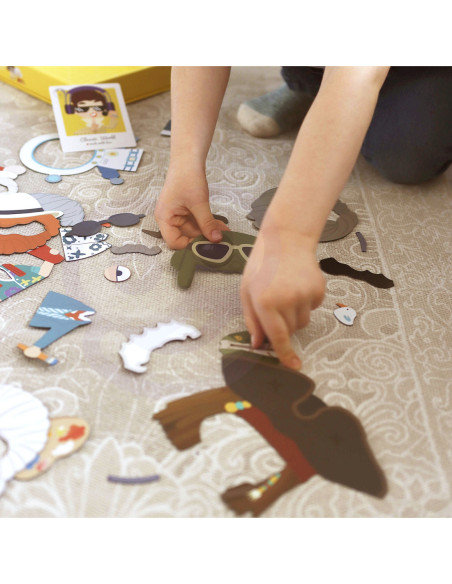 CLASSIC WORLD Układanka Magnetyczna Moda Zdjęcia Chłopcy 32 el.