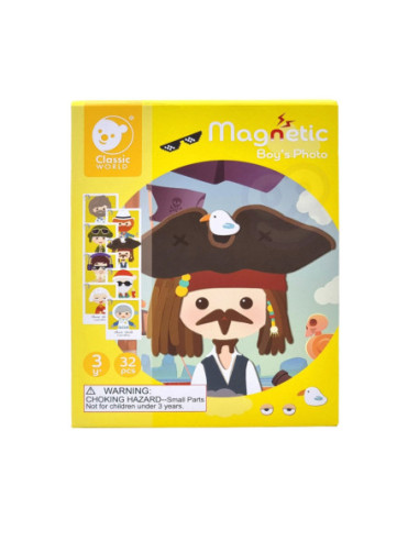 CLASSIC WORLD Układanka Magnetyczna Moda Zdjęcia Chłopcy 32 el.