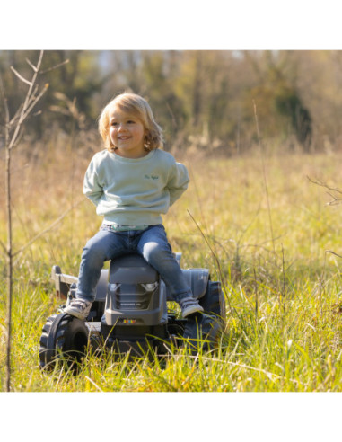 SMOBY Traktor XL Czarny na Pedały z Przyczepką