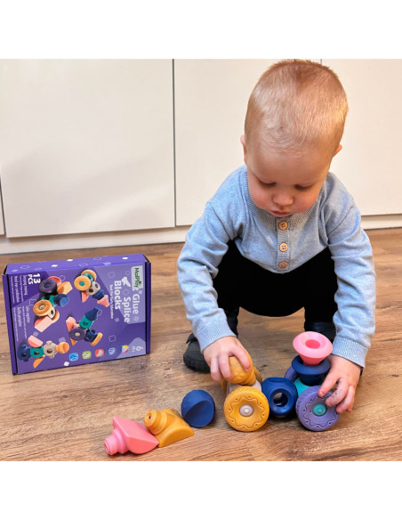 WOOPIE Klocki Sensoryczne Konstrukcyjne Układanka do Ściskania Wody 13 el.