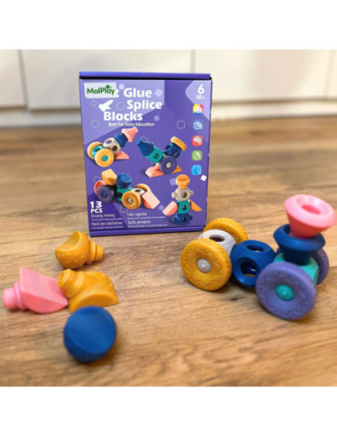 WOOPIE Klocki Sensoryczne Konstrukcyjne Układanka do Ściskania Wody 13 el.