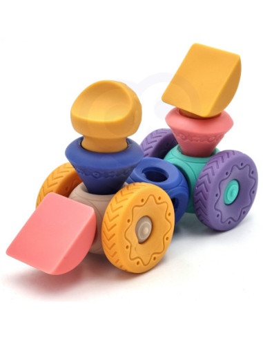 WOOPIE Klocki Sensoryczne Konstrukcyjne Układanka do Ściskania Wody 13 el.