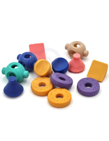 WOOPIE Klocki Sensoryczne Konstrukcyjne Układanka do Ściskania Wody 13 el.