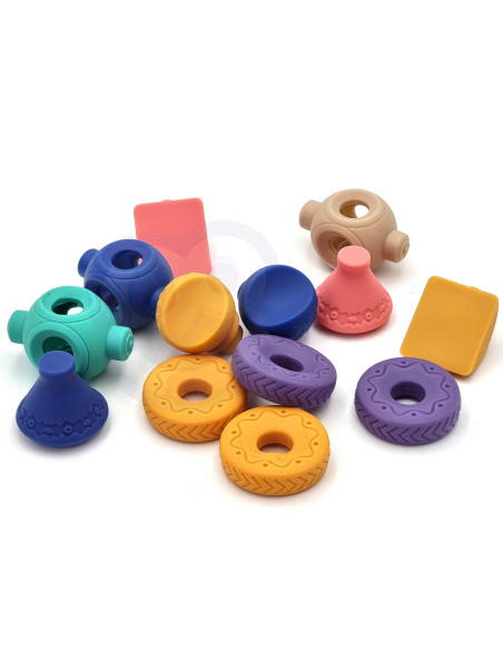 WOOPIE Klocki Sensoryczne Konstrukcyjne Układanka do Ściskania Wody 13 el.