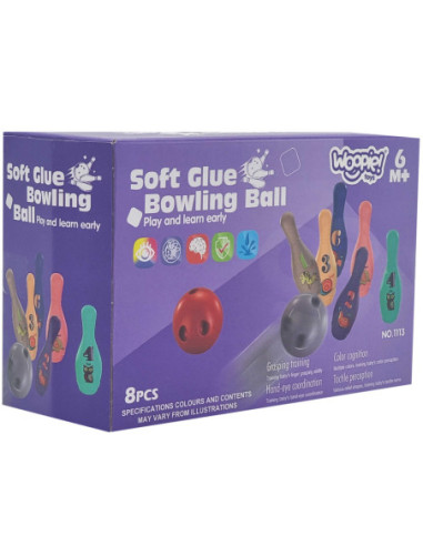 WOOPIE Kręgle Sensoryczne dla Niemowląt 8 el.