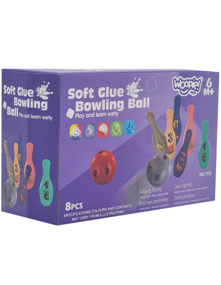 WOOPIE Kręgle Sensoryczne dla Niemowląt 8 el.