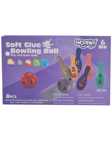 WOOPIE Kręgle Sensoryczne dla Niemowląt 8 el.