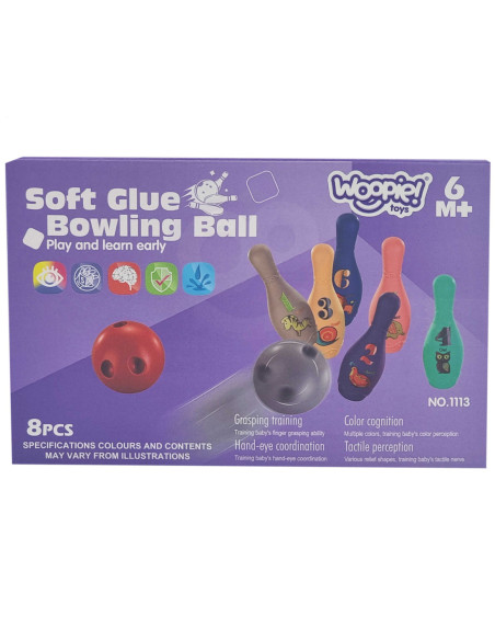 WOOPIE Kręgle Sensoryczne dla Niemowląt 8 el.