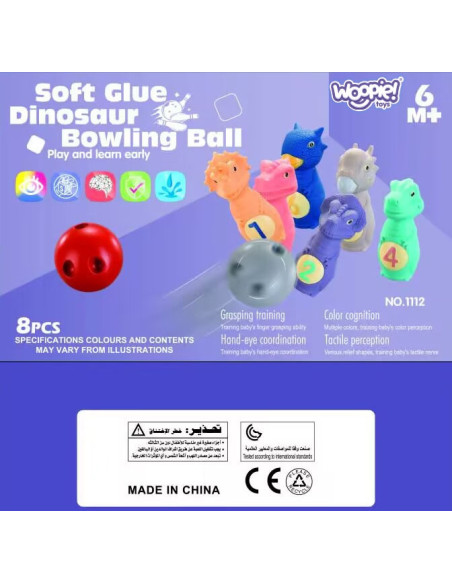 WOOPIE Kręgle Sensoryczne dla Niemowląt 8 el.