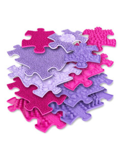 WOOPIE Sensory Mat Orthopedic Puzzle 11 Pieces - Pink/Purple