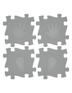 WOOPIE Mata Sensoryczna Ortopedyczna Puzzle Ręce i Nogi 16 el. - Kolor Szary 2