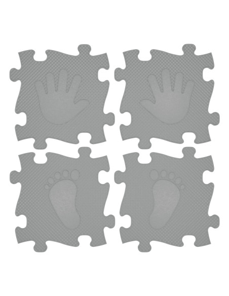 WOOPIE Mata Sensoryczna Ortopedyczna Puzzle Ręce i Nogi 16 el. - Kolor Szary